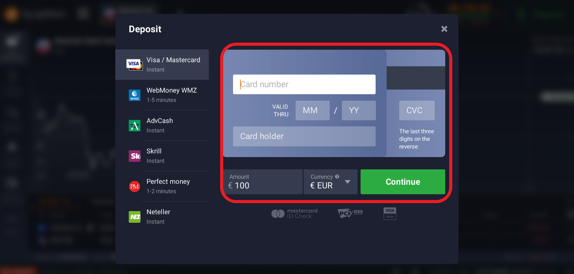 Replenish your real account from only 10 $ Replenish your real account from only 10 $