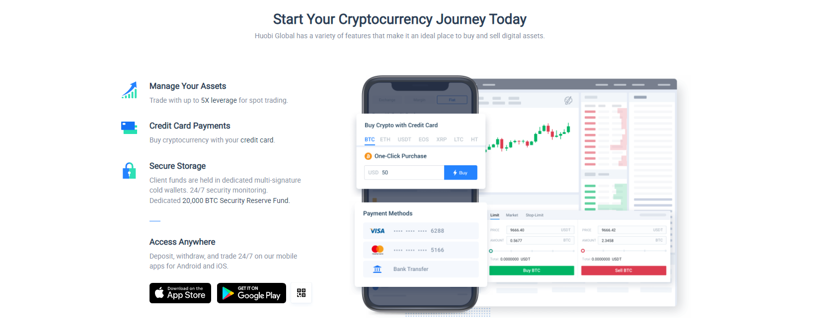 Huobi Global trading platform is available in convenient mobile App Huobi Global trading platform is available in convenient mobile App